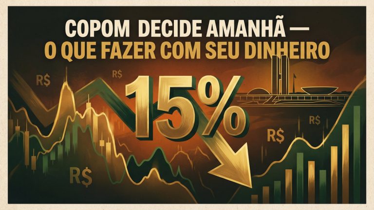 COPOM Decide Amanhã: Selic Cai 0,25% ou Fica em 15%? O Que Fazer Com Seu Dinheiro Antes da Decisão