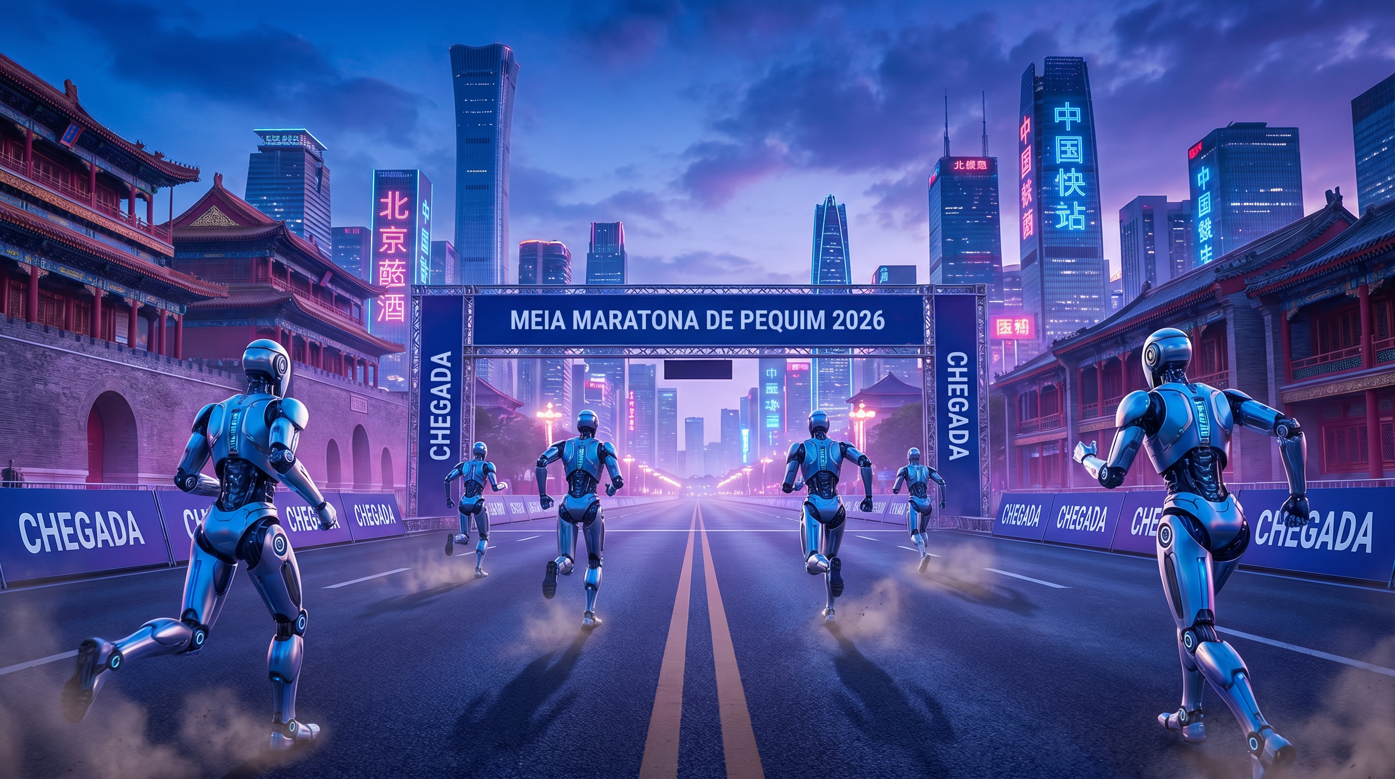 300 robôs correram uma meia maratona em Pequim — e o mais rápido bateu o recorde humano