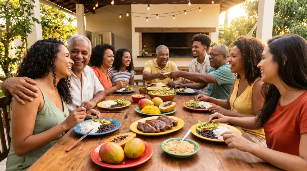 Compartilhar Comida É um Segredo da Felicidade — e o Brasil Faz Isso Melhor do Que Quase Todo Mundo