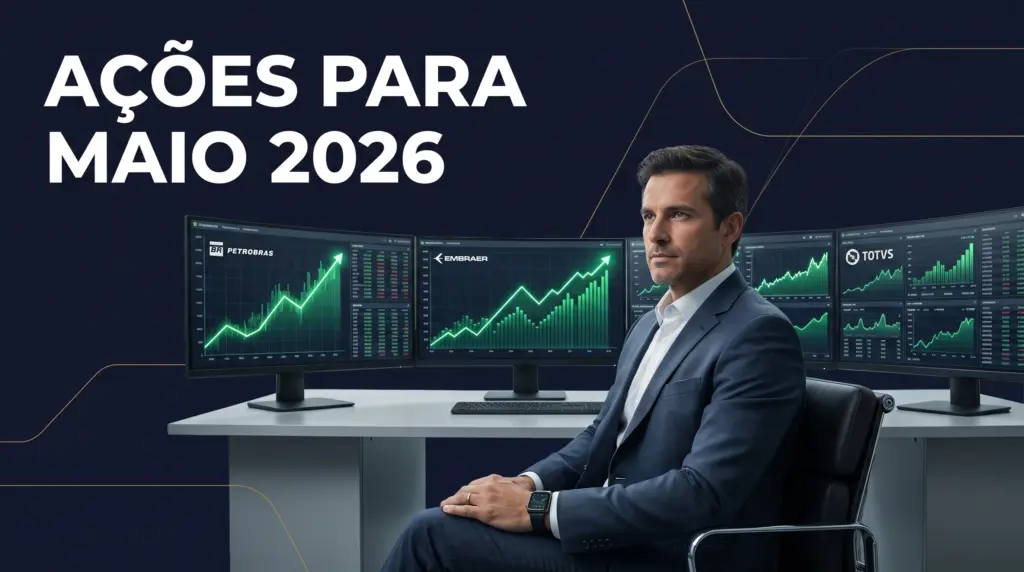 Ações Recomendadas para Maio 2026: Petrobras, Embraer e Totvs Lideram as Carteiras