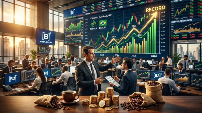 Safra de Café Deve Bater Recorde Histórico em 2026: o Que Isso Significa Pro Seu Bolso