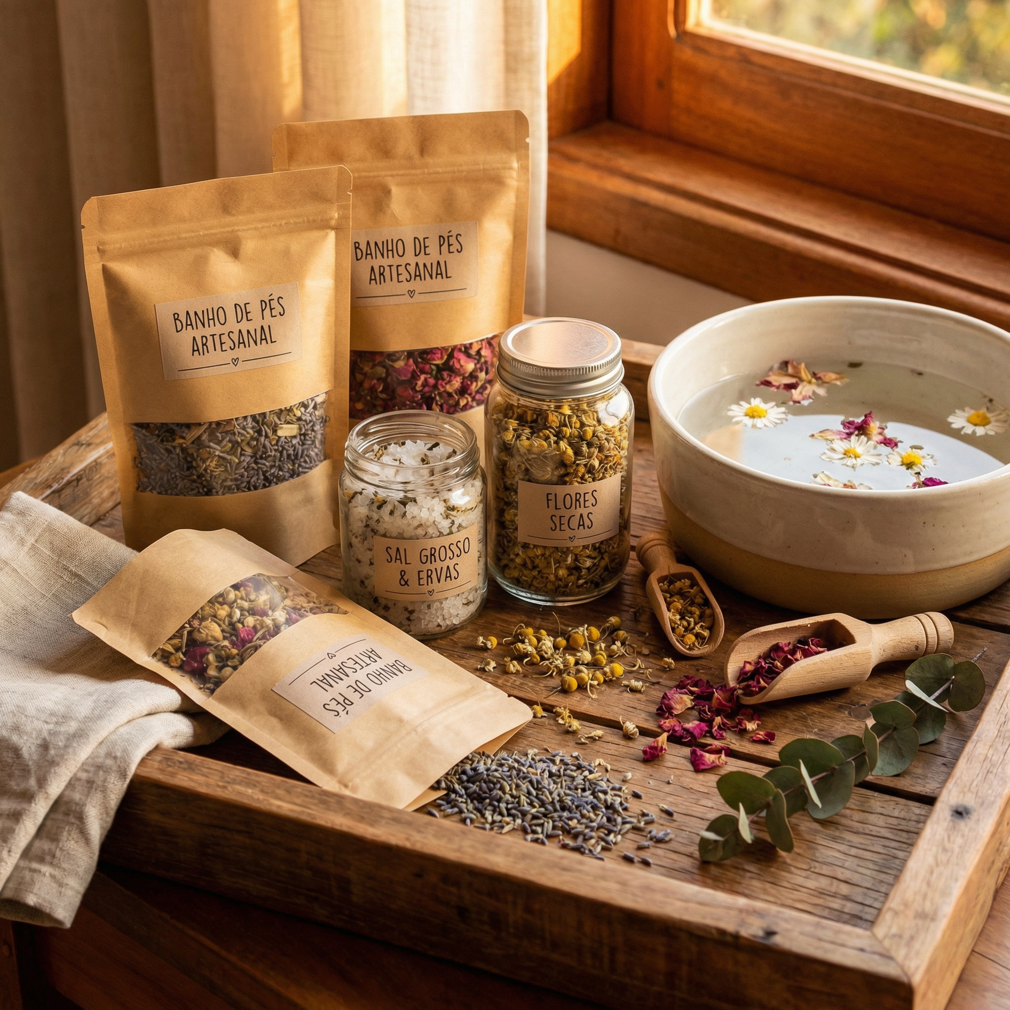 Kit Escalda-Pés e Chá Ritual Desfruta