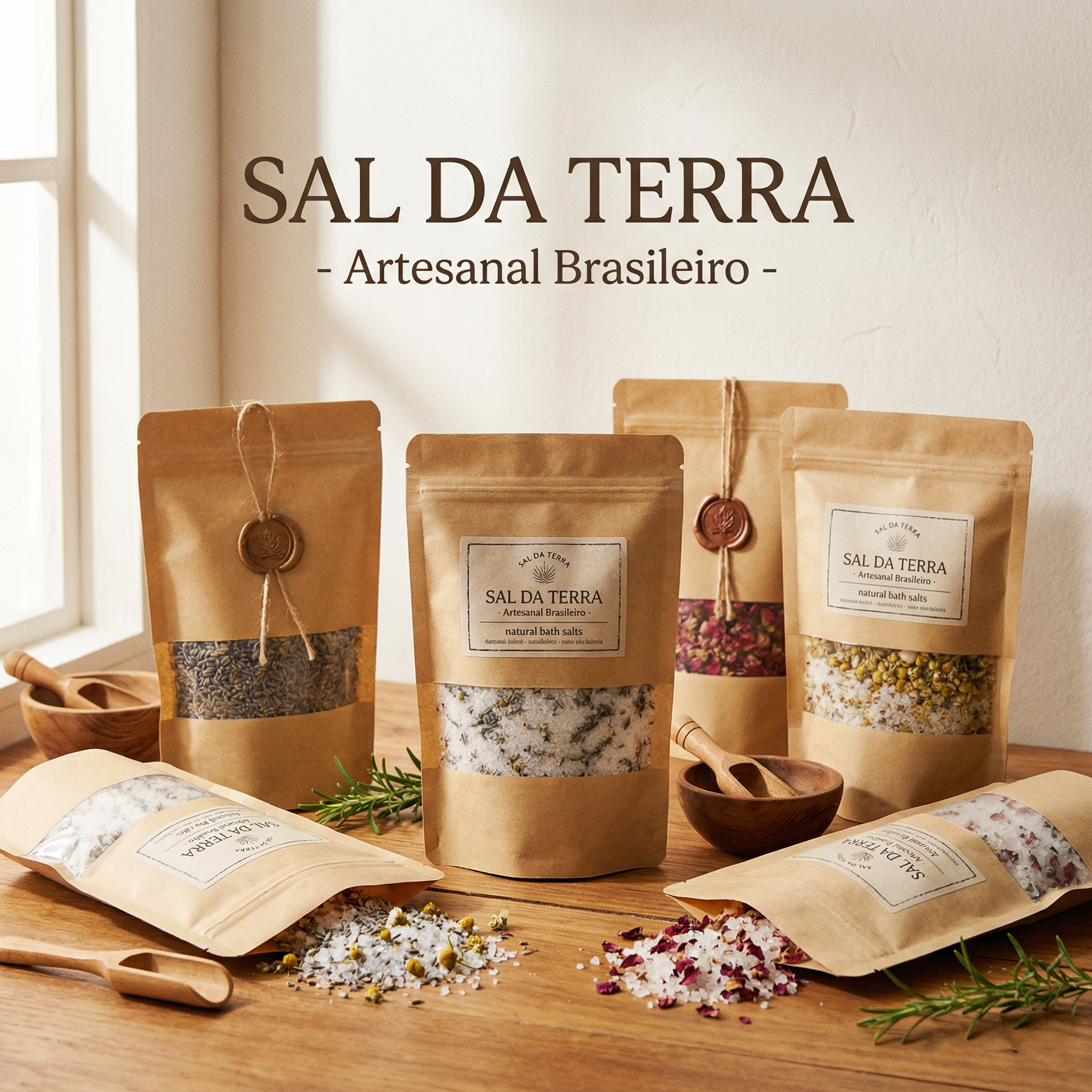 Sais de Banho Natural com Ervas Desfruta